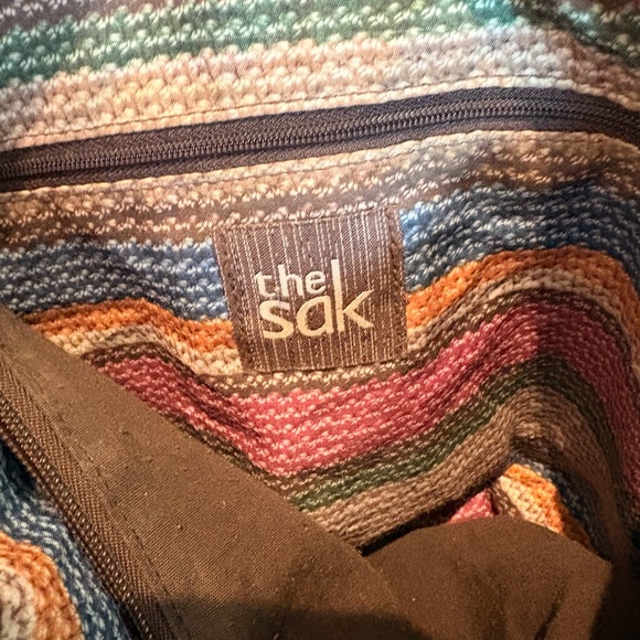 The Sak Brand Brown Leather Slouchy Tote Bag with Braided Handles - Picture 6 of 13